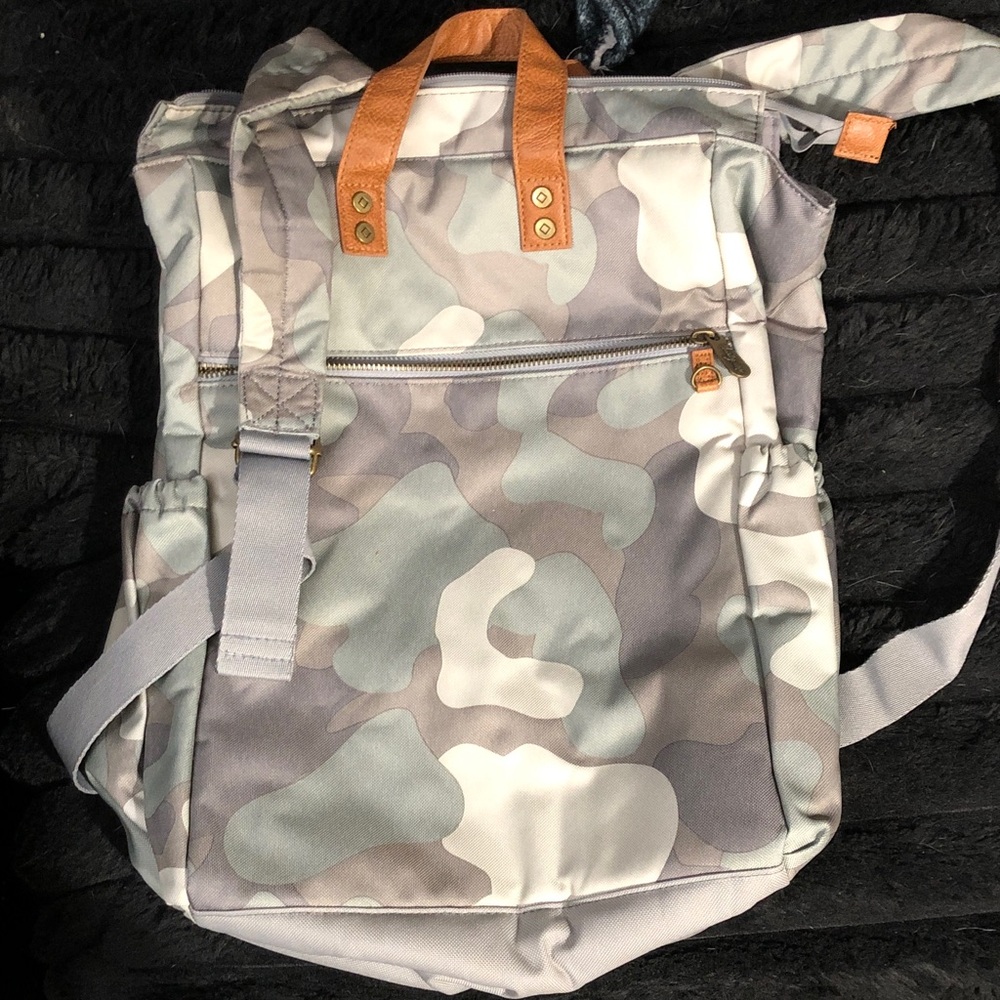 Thirty-One Camouflage Backpack with Tan Accents